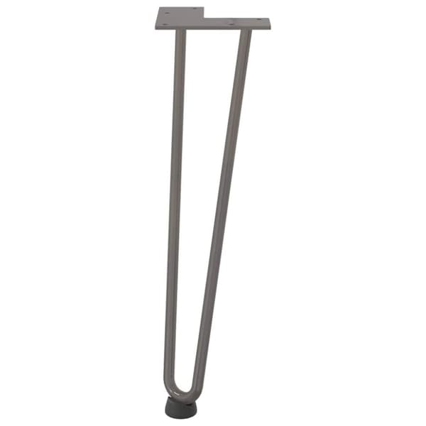 vidaXL Hårnåle bordben 4 stk. naturstål 42 cm massivt stål
