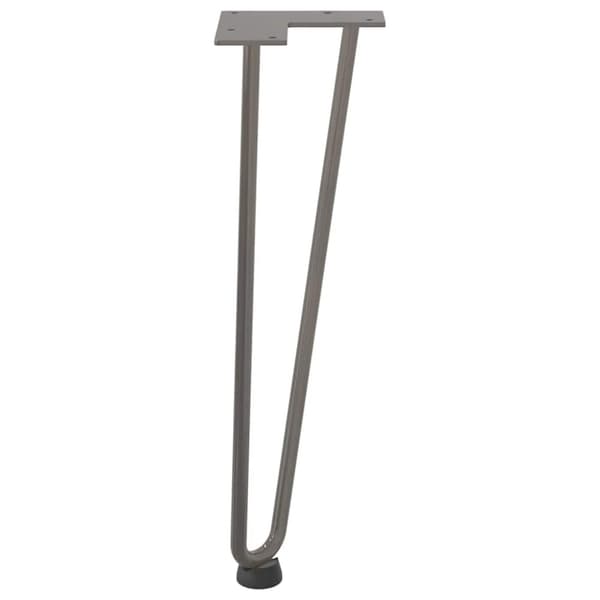 vidaXL Hårnåle bordben 4 stk. naturstål 42 cm massivt stål