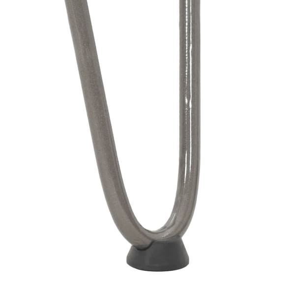 vidaXL Hårnåle bordben 4 stk. naturstål 42 cm massivt stål