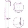 Miniatyrbild 10 av 10: vidaXL Soffbordsben 4 st antracit 110-112 cm stål