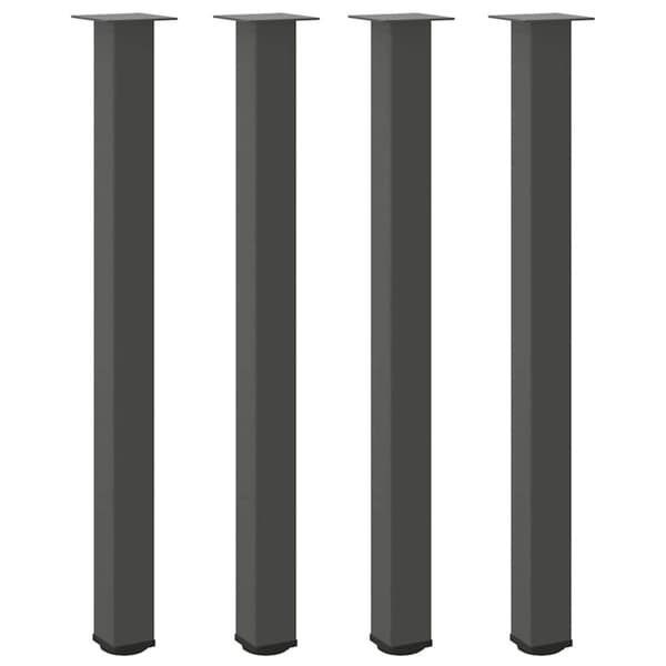 vidaXL Soffbordsben 4 st antracit 110-112 cm stål