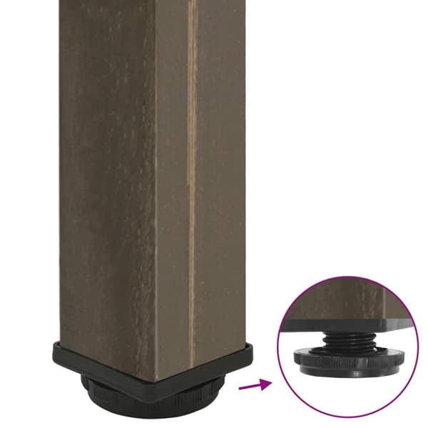 vidaXL Soffbordsben 4 st naturstål 42-44 cm stål