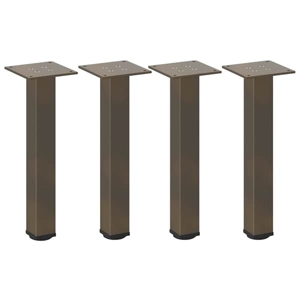 vidaXL Soffbordsben 4 st naturstål 42-44 cm stål
