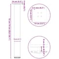 Miniatyrbilde 10 av 10: vidaXL Konsollbordben 4 stk naturstål 72–74 cm stål