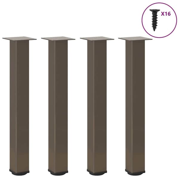 vidaXL Konsollbordben 4 stk naturstål 72–74 cm stål