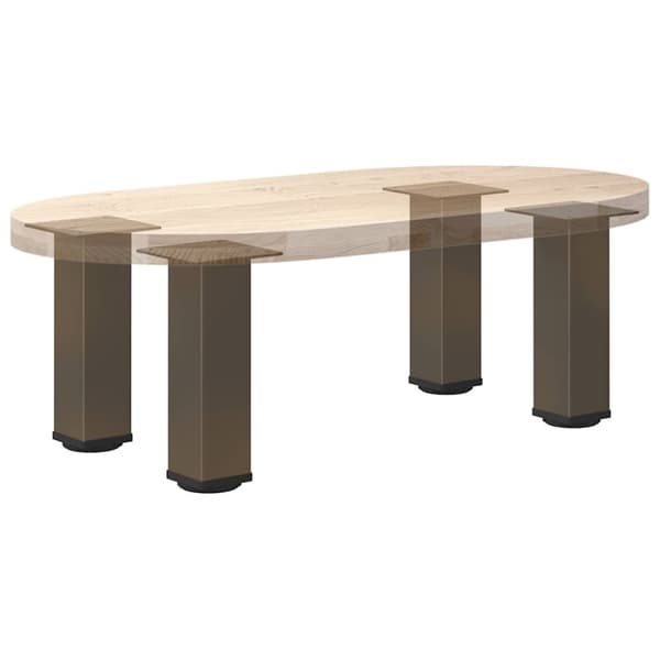 vidaXL Salongbordben 4 stk naturstål 42–44 cm stål