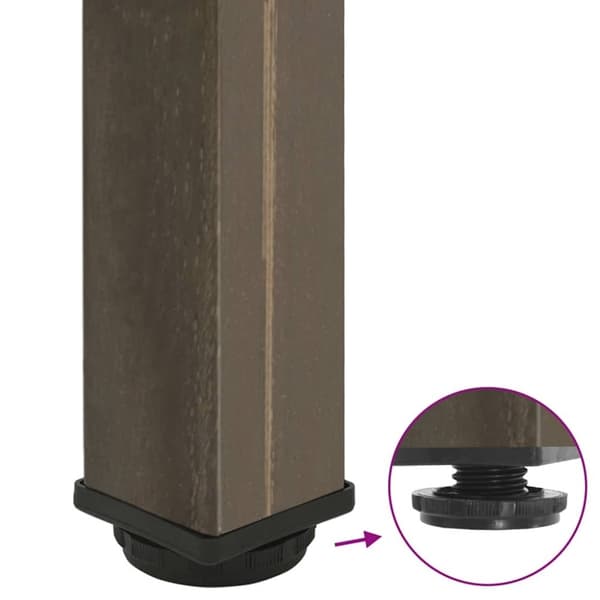 vidaXL Salongbordben 4 stk naturstål 42–44 cm stål
