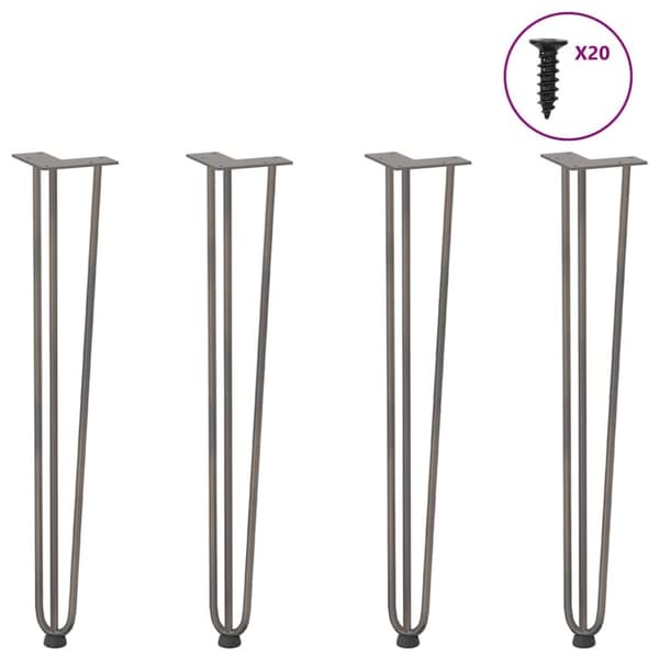 vidaXL Hiusneulajalat konsolipöytiin konsolipöydälle 4 kpl 72 cm