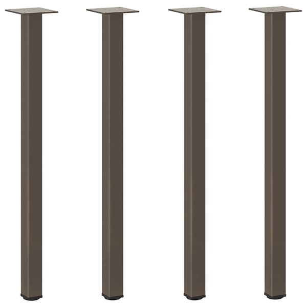 vidaXL Konsolipöydän jalat 4 kpl Luonnonvärinen teräs 72-74 cm Teräs
