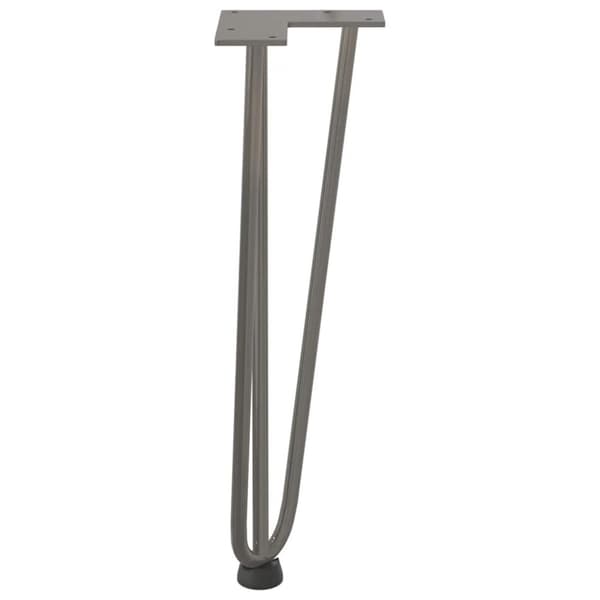vidaXL Hiusneula jalat sohvapöydälle 4 kpl luonnonteräs 42cm umpiteräs