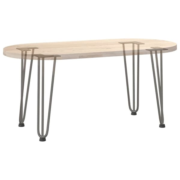 vidaXL Hiusneula jalat sohvapöydälle 4 kpl luonnonteräs 42cm umpiteräs