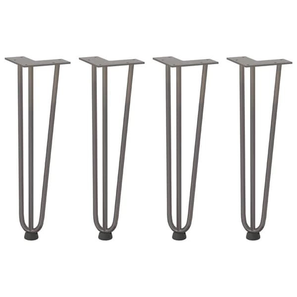 vidaXL Hiusneula jalat sohvapöydälle 4 kpl luonnonteräs 42cm umpiteräs