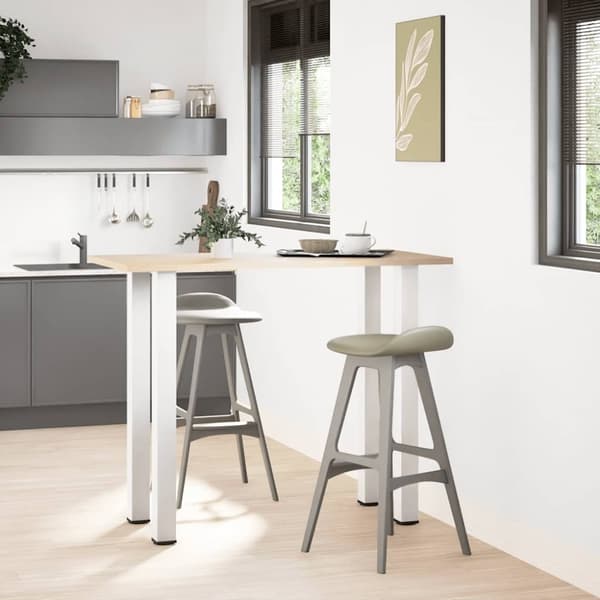 vidaXL Soffbordsben 4 st vit 110-112 cm stål