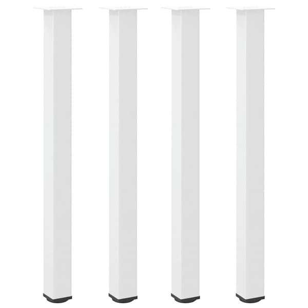 vidaXL Soffbordsben 4 st vit 110-112 cm stål