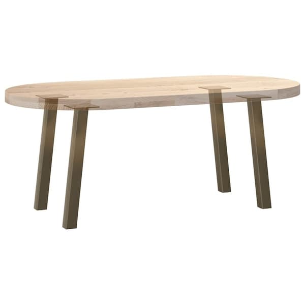 vidaXL Soffbordsben 4 st naturstål 42 cm stål