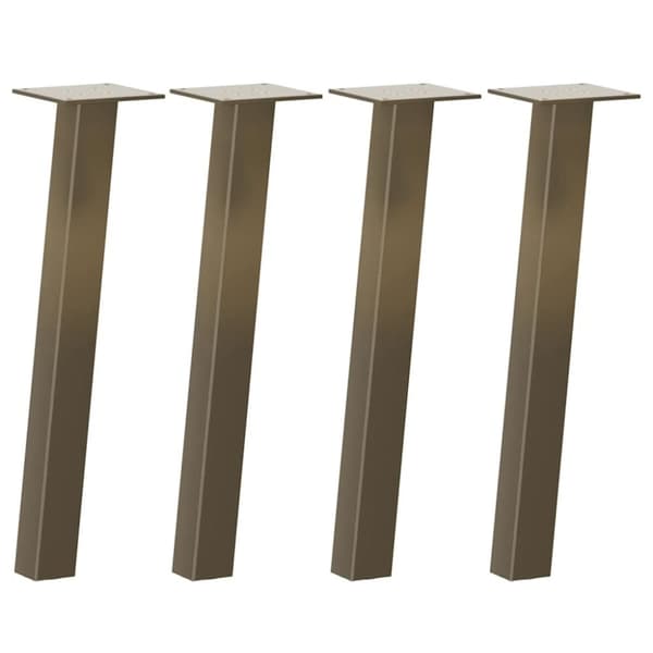 vidaXL Soffbordsben 4 st naturstål 42 cm stål