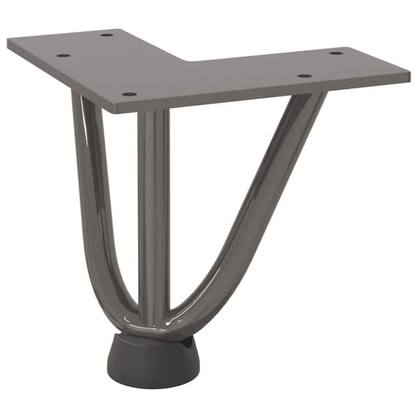 vidaXL Sohvapöydän hiusneulajalat 4 kpl luonnonteräs 10 cm täysteräs
