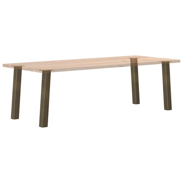 vidaXL Soffbordsben 4 st naturstål 72 cm stål
