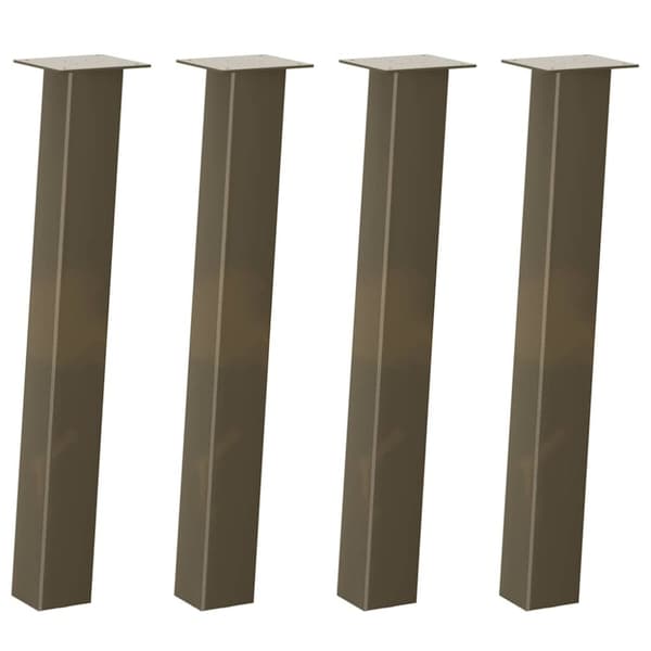 vidaXL Soffbordsben 4 st naturstål 72 cm stål