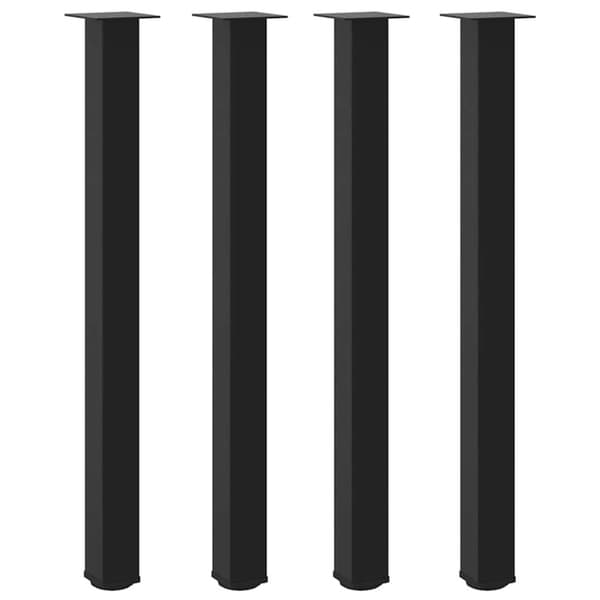vidaXL Salongbordben 4 stk svart 110-112 cm stål