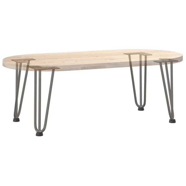 vidaXL Hiusneula jalat sohvapöydälle 4 kpl luonnonteräs 30cm umpiteräs