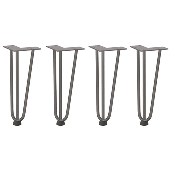 vidaXL Hiusneula jalat sohvapöydälle 4 kpl luonnonteräs 30cm umpiteräs