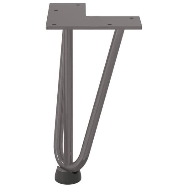vidaXL Hårnåle bordben 4 stk. naturstål 20 cm massivt stål