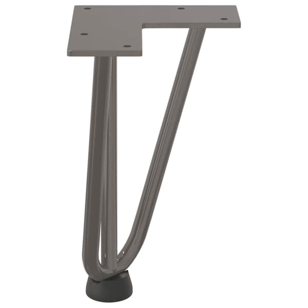 vidaXL Hårnåle bordben 4 stk. naturstål 20 cm massivt stål