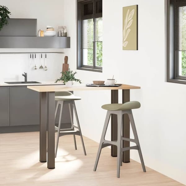 vidaXL Soffbordsben 4 st naturstål 110-112 cm stål