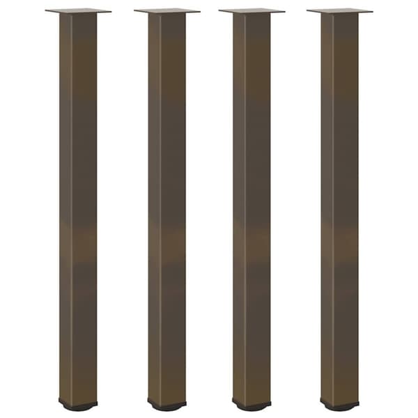 vidaXL Soffbordsben 4 st naturstål 110-112 cm stål