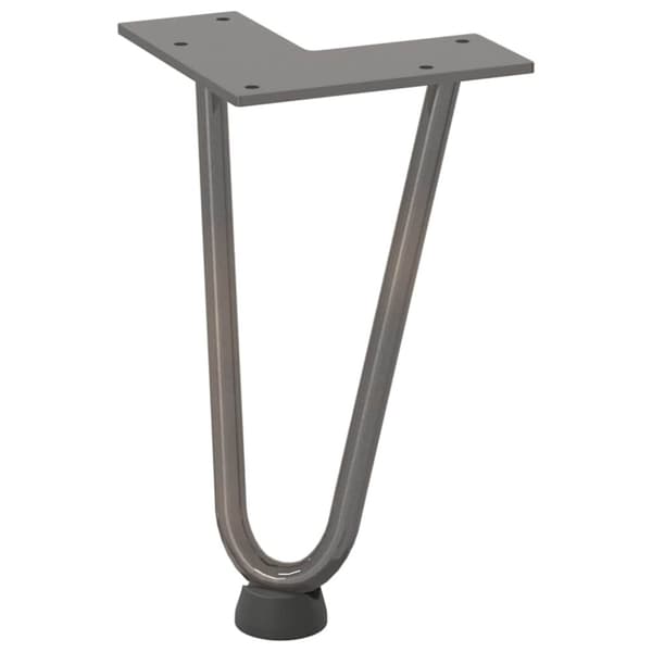 vidaXL Hårnåle bordben 4 stk. naturstål 20 cm massivt stål