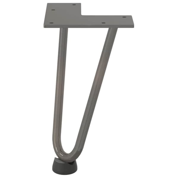 vidaXL Hårnåle bordben 4 stk. naturstål 20 cm massivt stål