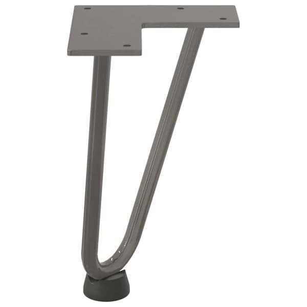 vidaXL Hårnåle bordben 4 stk. naturstål 20 cm massivt stål