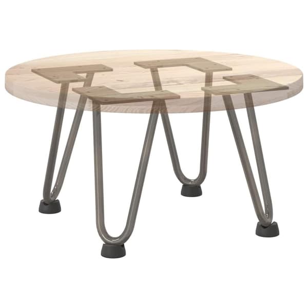 vidaXL Hårnåle bordben 4 stk. naturstål 20 cm massivt stål