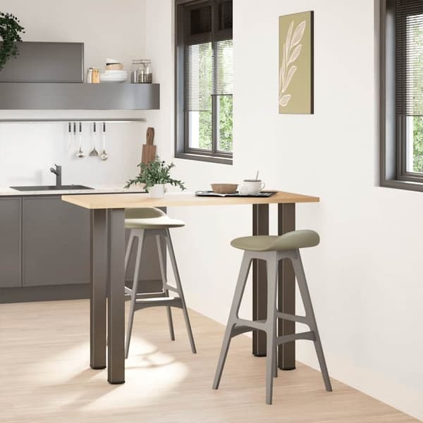 vidaXL Baaripöydän jalat 4 kpl Luonnonvärinen teräs 90-92 cm Teräs