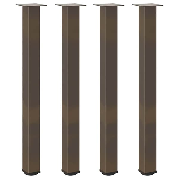 vidaXL Baaripöydän jalat 4 kpl Luonnonvärinen teräs 90-92 cm Teräs