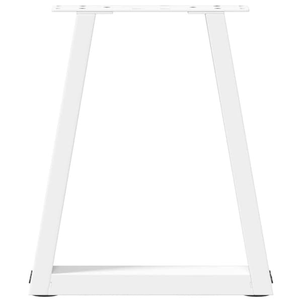vidaXL Ruokapöydän jalat V-muoto 2 kpl Valkoinen 28x(42-43,3) cm Teräs