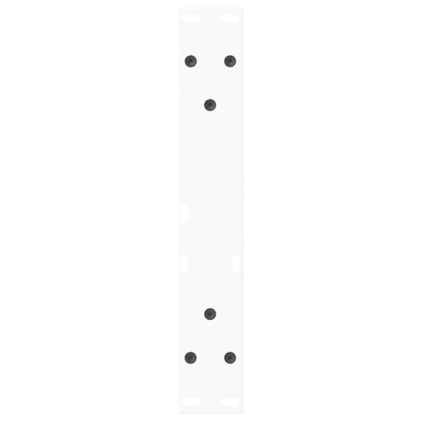 vidaXL Ruokapöydän jalat V-muoto 2 kpl Valkoinen 28x(42-43,3) cm Teräs