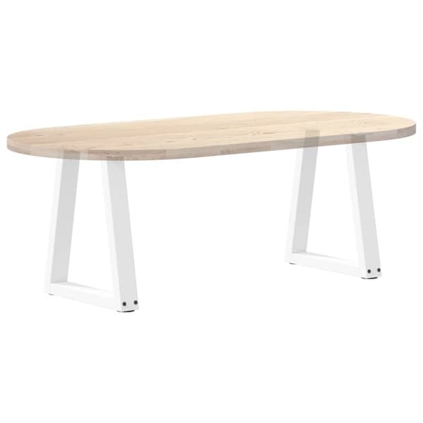 vidaXL Ruokapöydän jalat V-muoto 2 kpl Valkoinen 28x(42-43,3) cm Teräs