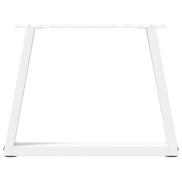 vidaXL Spisebordsben V-formet 2 stk. 50x(42-43,3) cm stål hvid