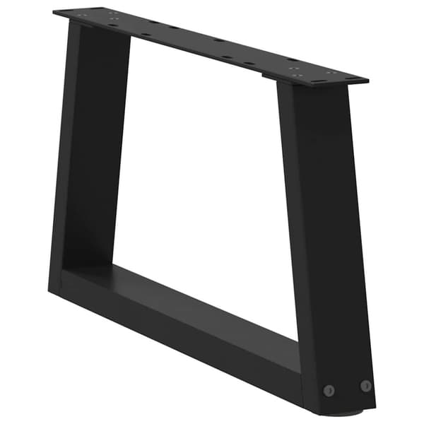 vidaXL Matbordsben V-formade 2 st svart 60x(30-31,3) cm stål