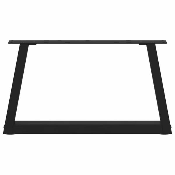vidaXL Matbordsben V-formade 2 st svart 60x(30-31,3) cm stål