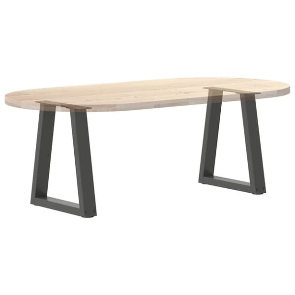 vidaXL Matbordsben V-formade 2 st antracit 38x(42-43,3) cm stål