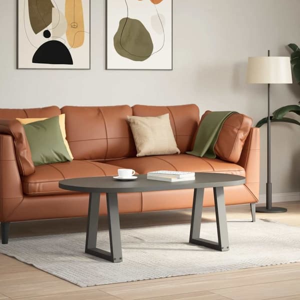 vidaXL Matbordsben V-formade 2 st antracit 38x(42-43,3) cm stål