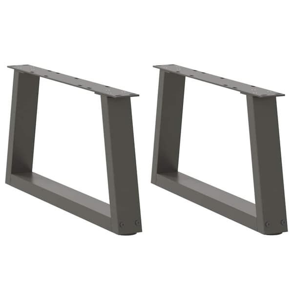 vidaXL Salongbordben V-formet 2 stk antrasitt 70 x (30-31,3) cm stål