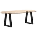 Miniatyrbilde 8 av 10: vidaXL Salongbordben V-formet 2 stk svart 38 x (42-43,3) cm stål