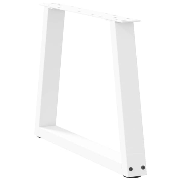 vidaXL Matbordsben V-formade 2 st vit 60x(42-43,3) cm stål