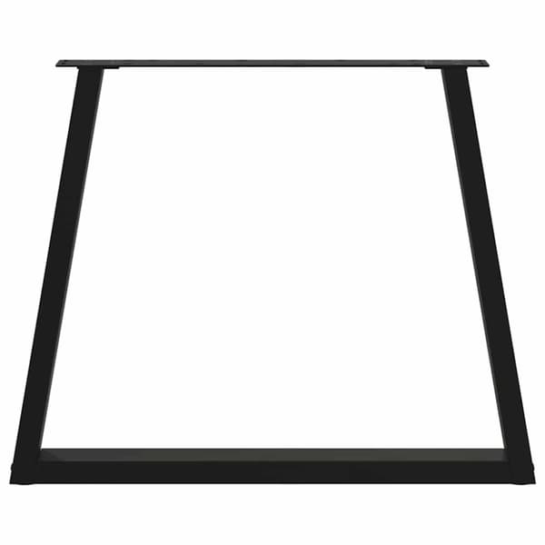 vidaXL Matbordsben V-formade 2 st svart 70x(72-73,3) cm stål