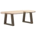 Miniatyrbillede 8 af 11: vidaXL Spisebordsben V-form 2 stk naturstål 40x(30-31,3) cm stål