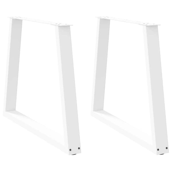 vidaXL Matbordsben V-formade 2 st vit 70x(72-73,3) cm stål